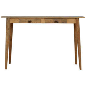 Solid Mango Wood 2 Drawer Nordic Writing Desk